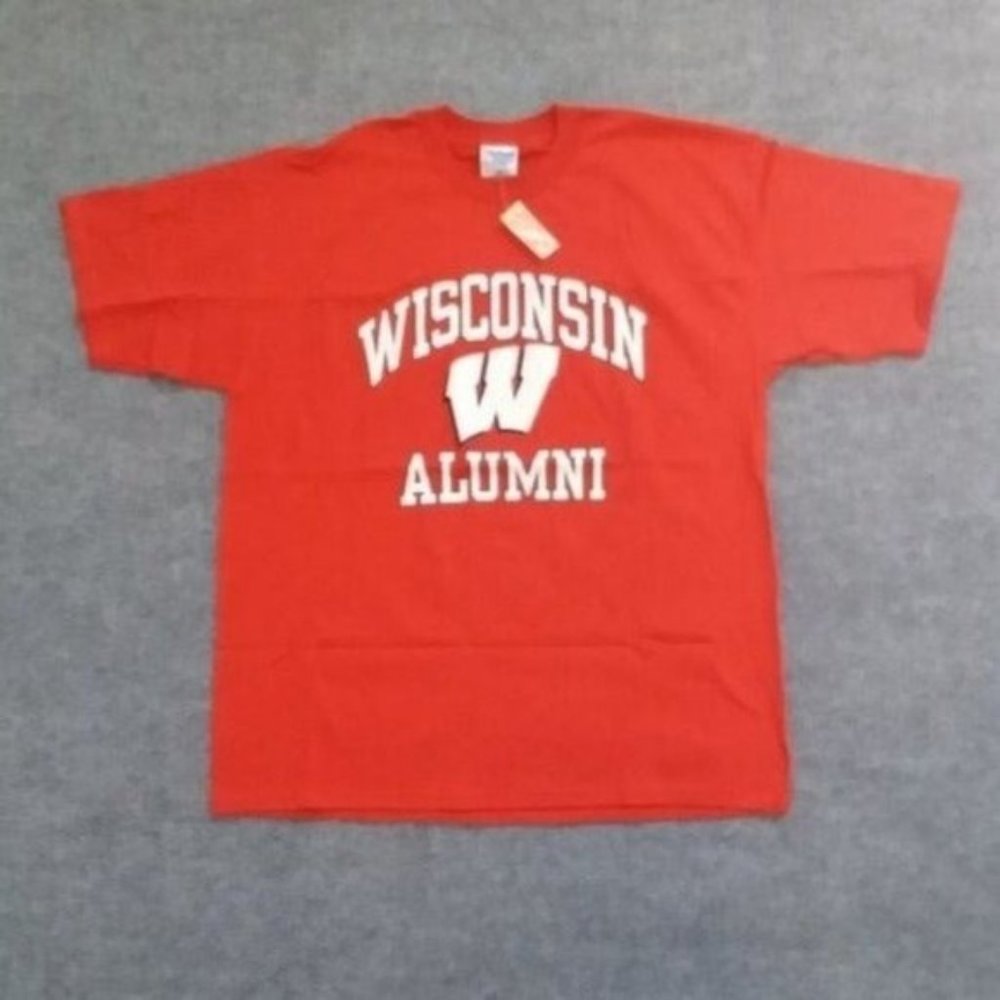 Womens Wisconsin SHIRT Alumni Red XL College University Sports Team New Gift